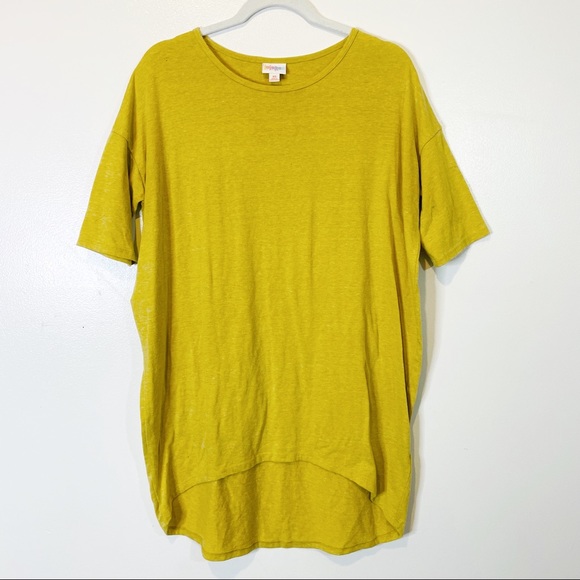 LuLaRoe Tops - LuLaRoe | yellow high low short sleeve tunic top